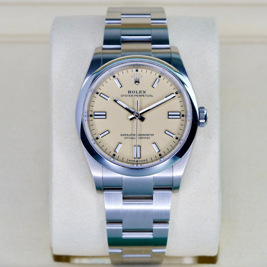 Rolex NEW 2025 Oyster Perpetual 126000 “BEIGE” Yellow Beige Dial Stainless Steel 36mm