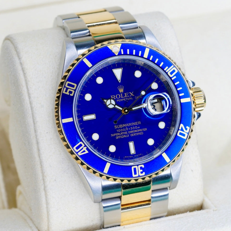 Rolex Submariner Date 16613 “BLUESY” Blue Dial Yellow Gold & Steel 40mm