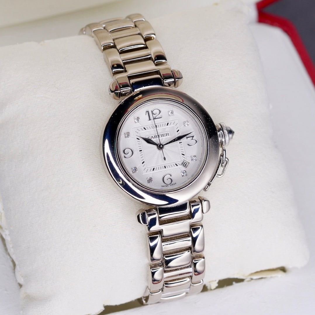 Cartier Pasha Diamond Dial White Gold
