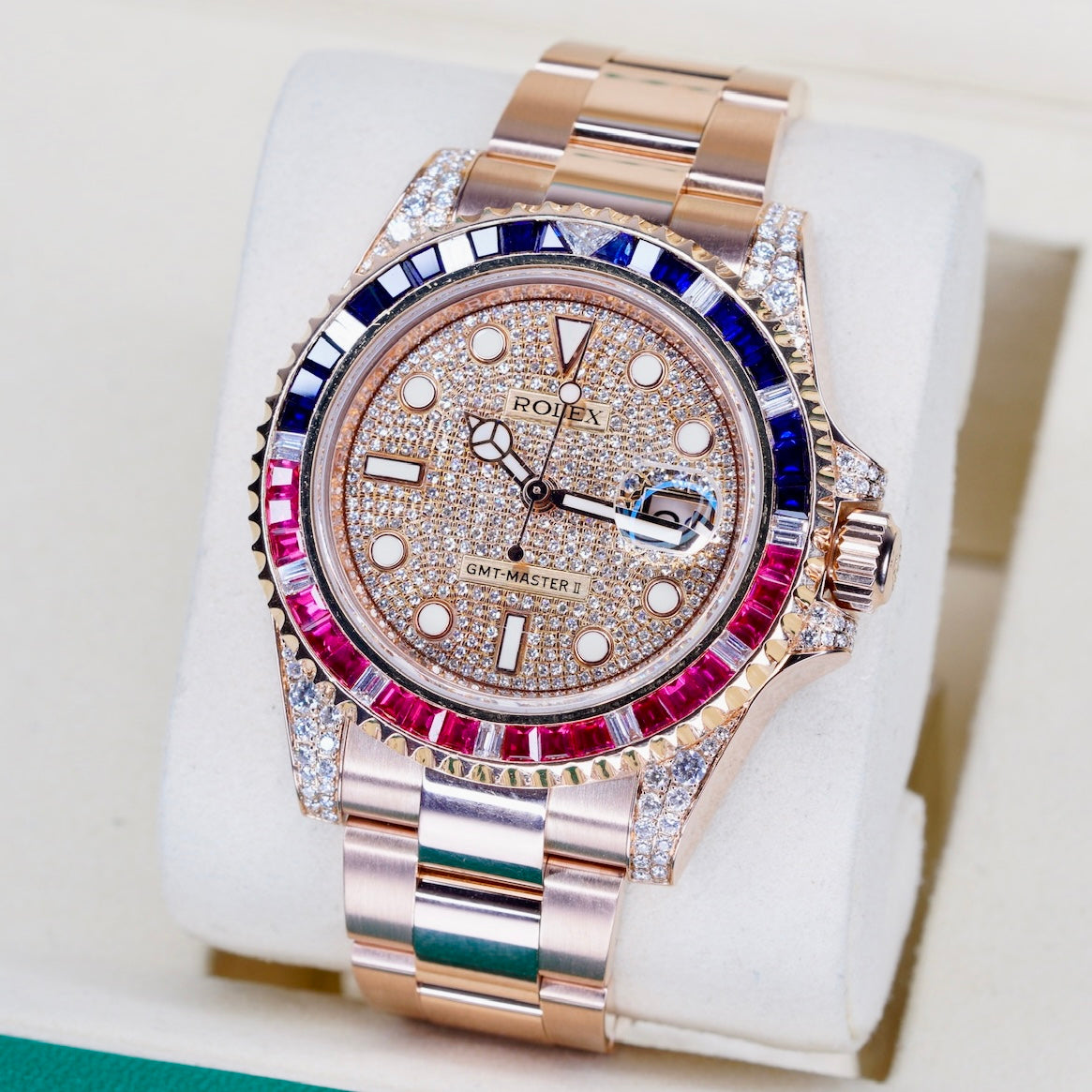 Rolex GMT-Master II 126715CHNR “AM SARU” Rose Gold Am Diamond Set 40mm 2019