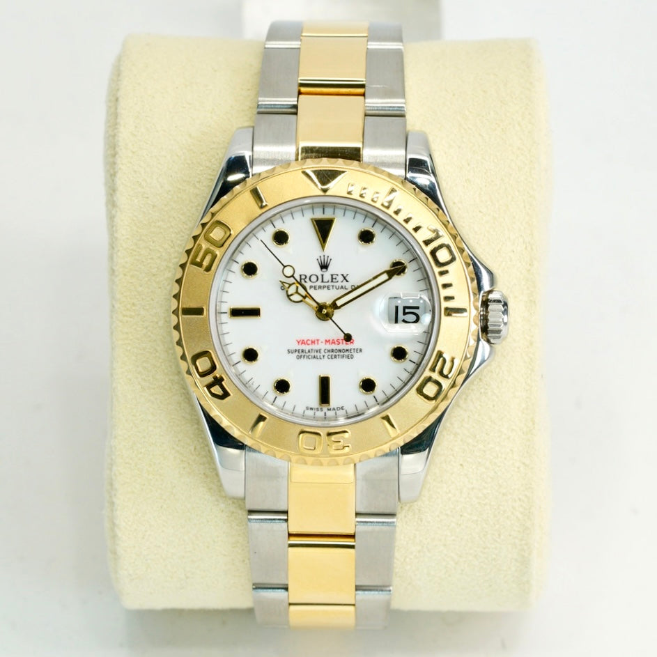 Rolex Yacht-Master 68623 Two-Tone Yellow Gold & Steel White Dial 35mm