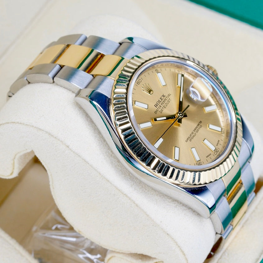 Rolex Datejust II 116333 “CHAMPAGNE” Champagne Dial Two-Tone Yellow Gold & Steel 41mm 2016
