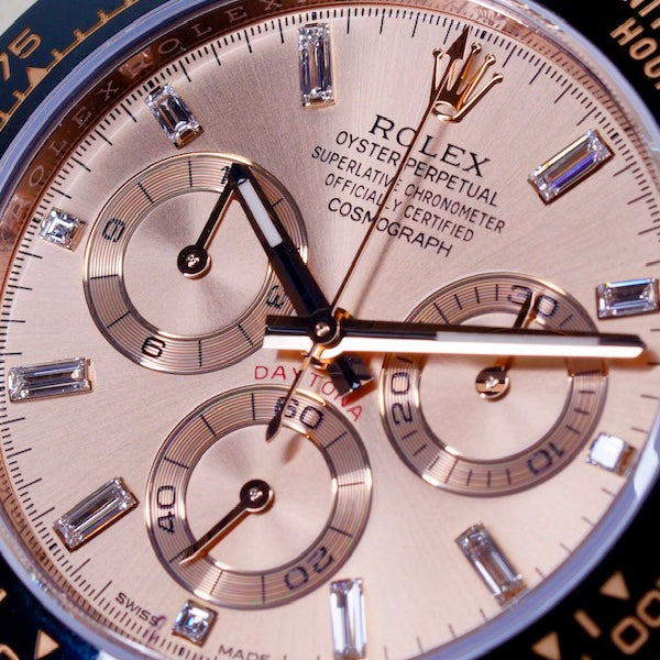 Rolex Daytona 116515LN “PINK BAGUETTES” Pink Baguettes Dial Rose Gold Oysterflex 40mm 2018