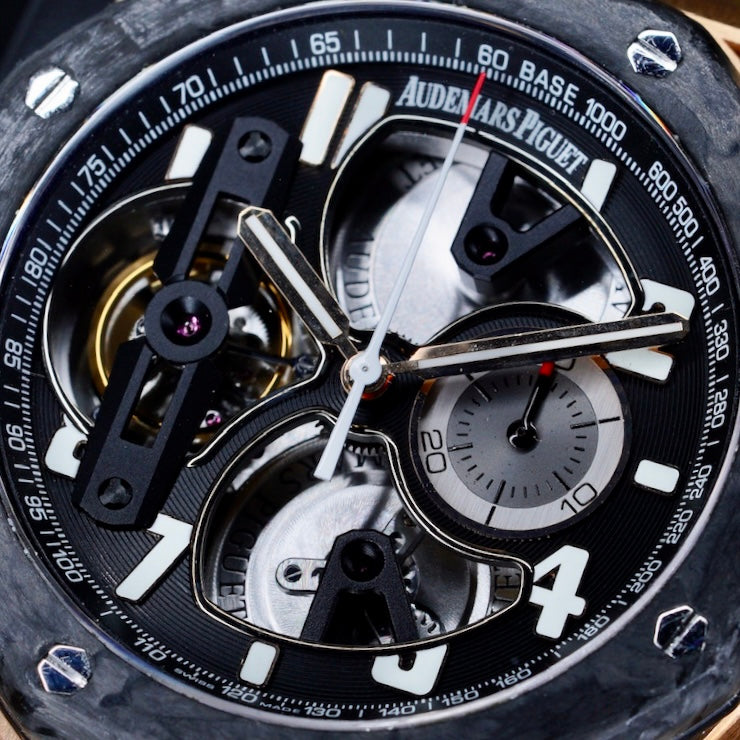 Audemars Piguet Royal Oak Offshore 26288OF.OO.D002CR.01 “TOURBILLON” Skeleton Dial Rose Gold Chronograph Carbon Case 44mm