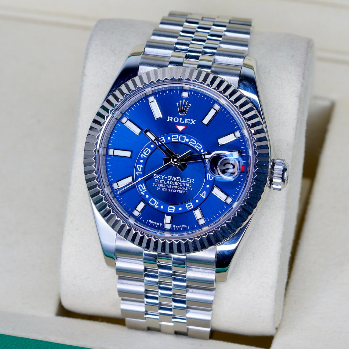 Rolex Sky-Dweller 336934 “SKY BLUE” Blue Stick Dial Stainless Steel Jubilee 42mm