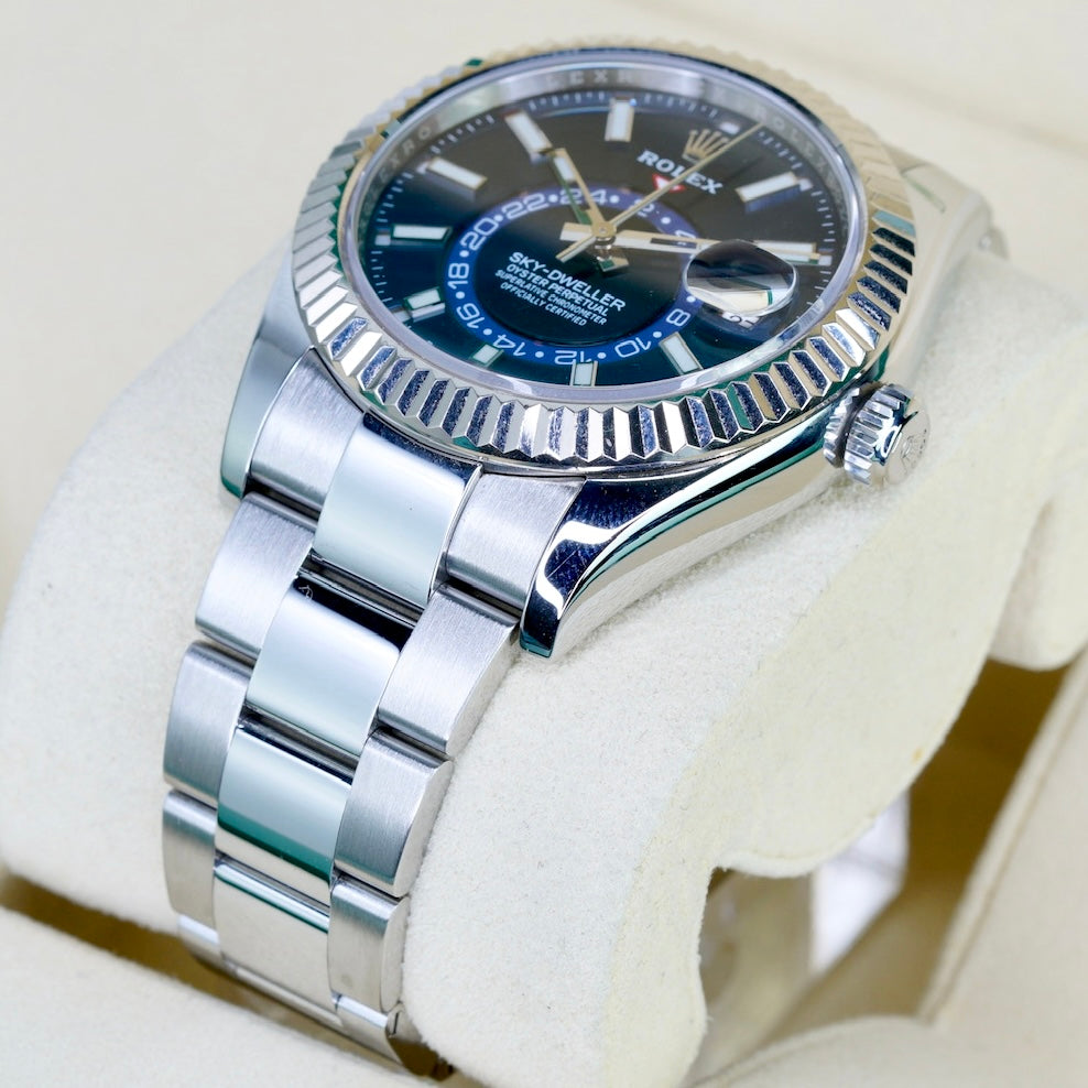 Rolex Sky-Dweller 326934 Blue Dial White Gold Bezel Stainless Steel 42mm 2019