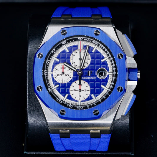 Audemars Piguet Royal Oak Offshore 26400SO.OO.A335CA.01 “BLUE CAMO” Blue Dial Ceramic Blue Bezel Stainless Steel Chronograph 44mm