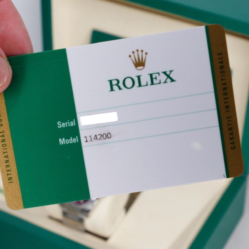 Rolex Oyster Perpetual 114200 “GRAPE” Purple Dial Stainless Steel 34mm 2019