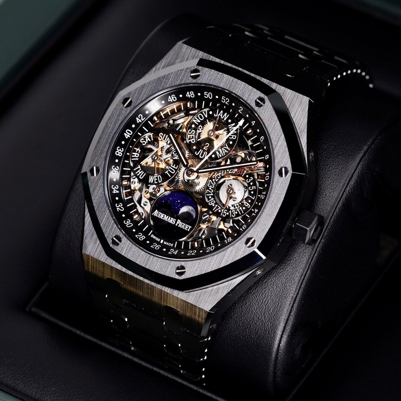 Audemars Piguet Royal Oak 26585CE.OO.1225CE.01 “CERAMIC PERPETUAL” Skeleton Dial Ceramic Perpetual Calendar 42mm
