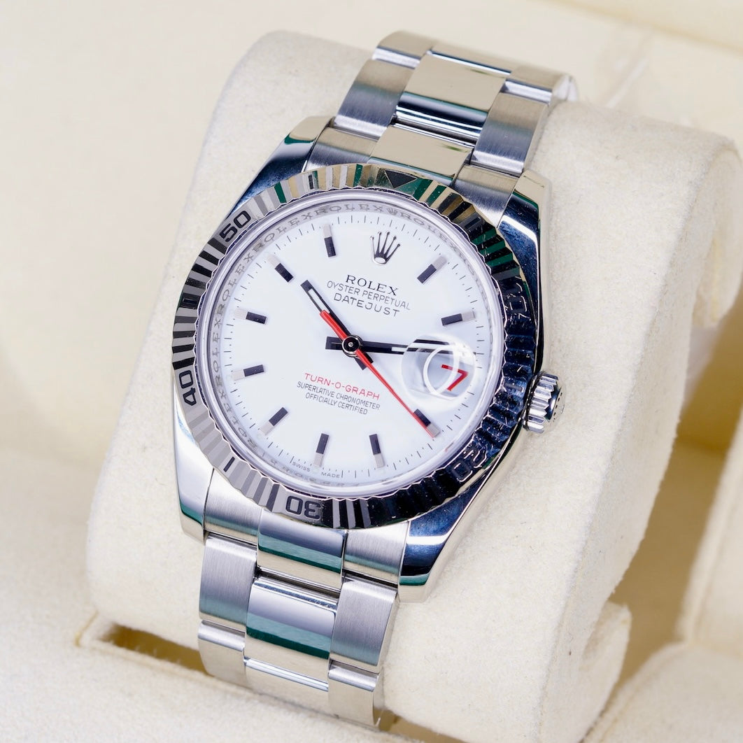 Rolex Datejust 116264 “TURN-O-GRAPH” White Dial Red Arrow Stainless Steel 36mm