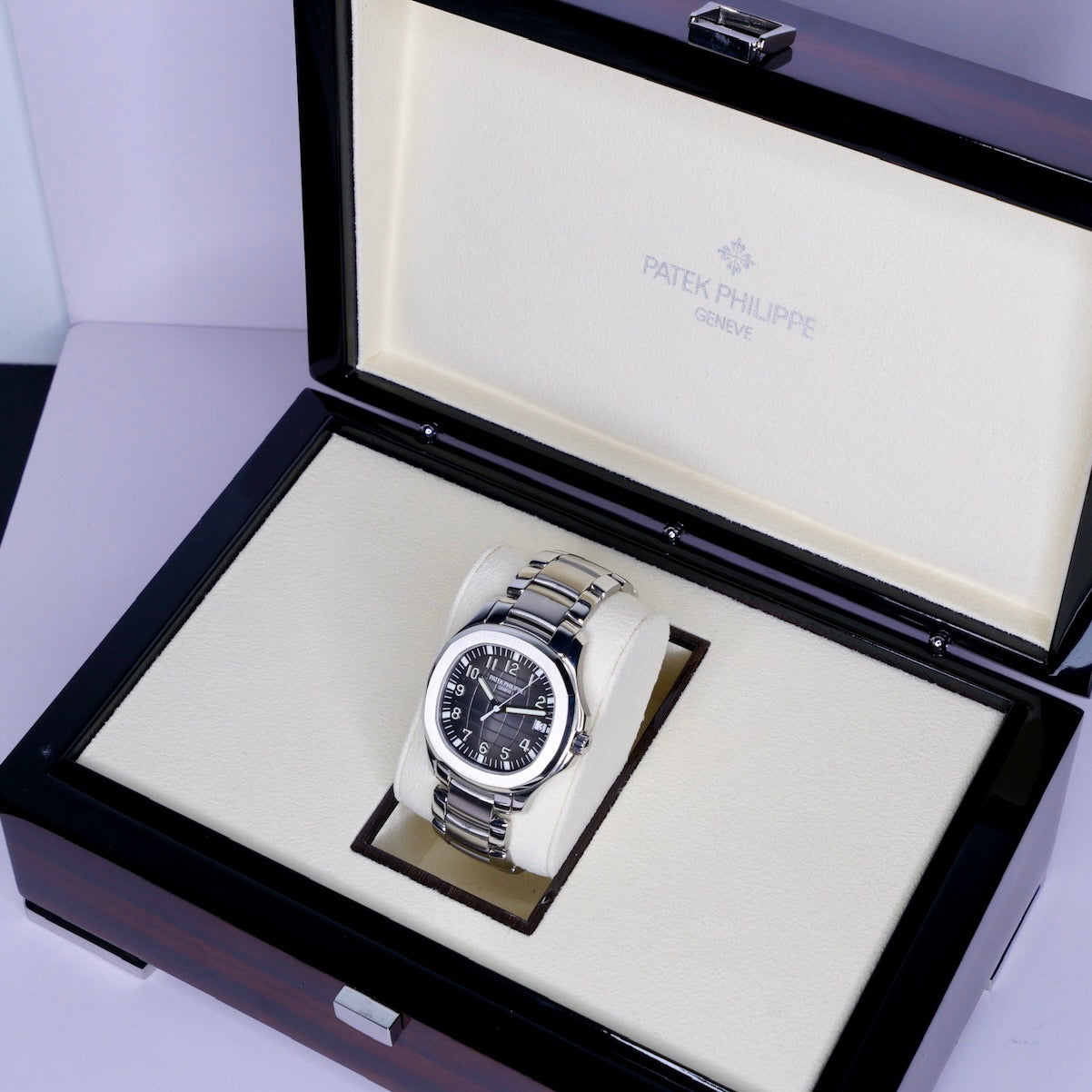 Patek Philippe Aquanaut 5167/1A-001 Black Dial Stainless Steel Bracelet & Tropical Strap 40mm 2011