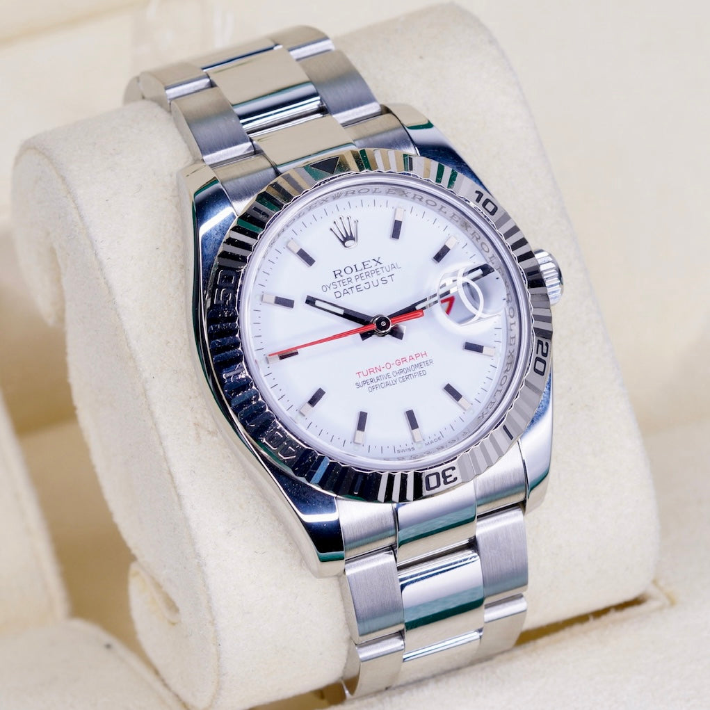 Rolex Datejust 116264 “TURN-O-GRAPH” White Dial Red Arrow Stainless Steel 36mm
