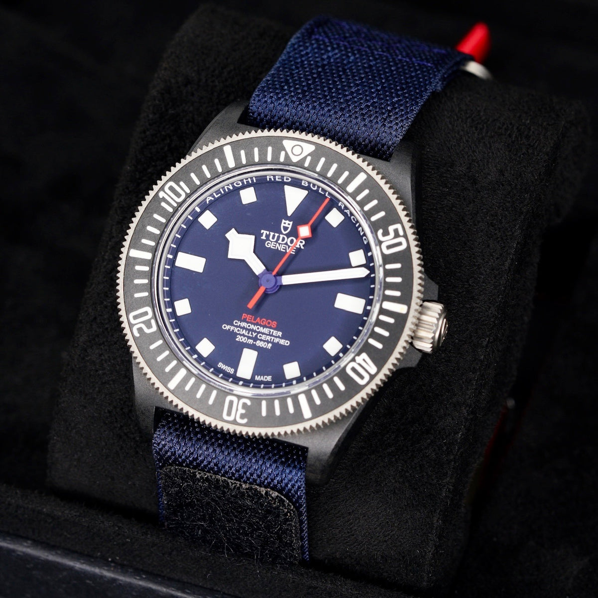 Tudor Pelagos 25707KN “RED BULL” Blue Dial Carbon Case Textile Strap 42mm 2023