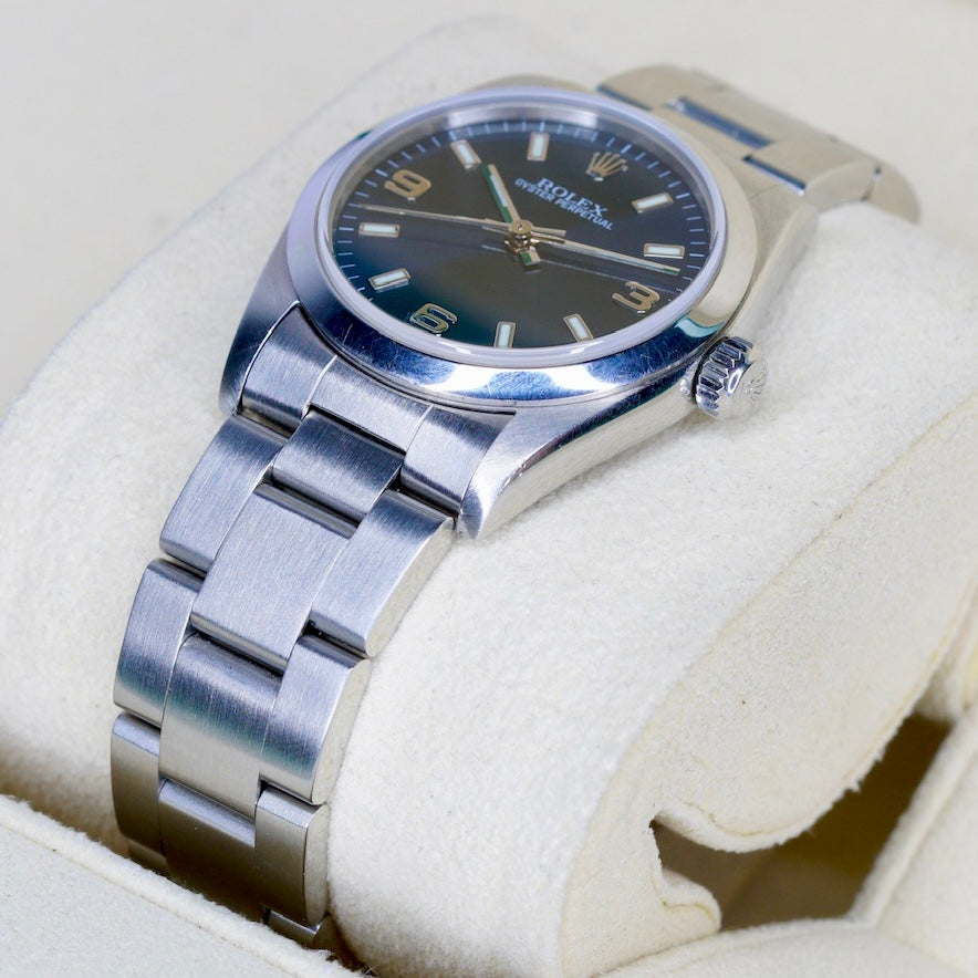 Rolex Oyster Perpetual 77080 Blue Dial Stainless Steel 31mm