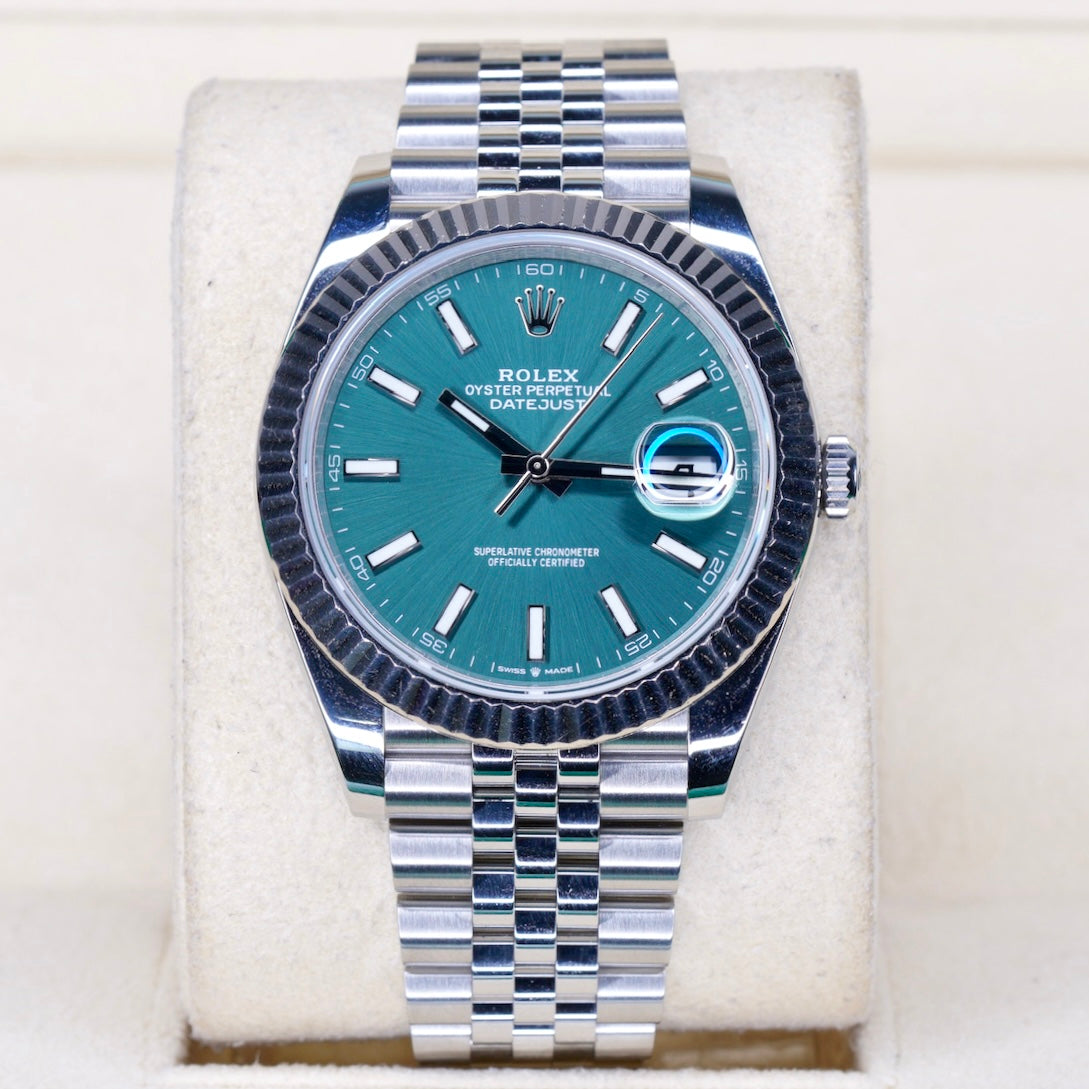 Rolex Datejust 126334 “MINT” Green Mint Stick Dial Stainless Steel Jubilee 41mm