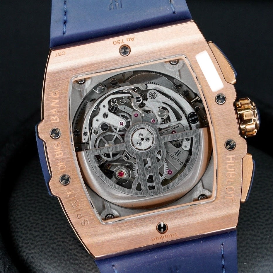 Hublot Spirit Of Big Bang 641.OX.7180.LR “KING BLUE” Skeleton Dial King Gold 42mm