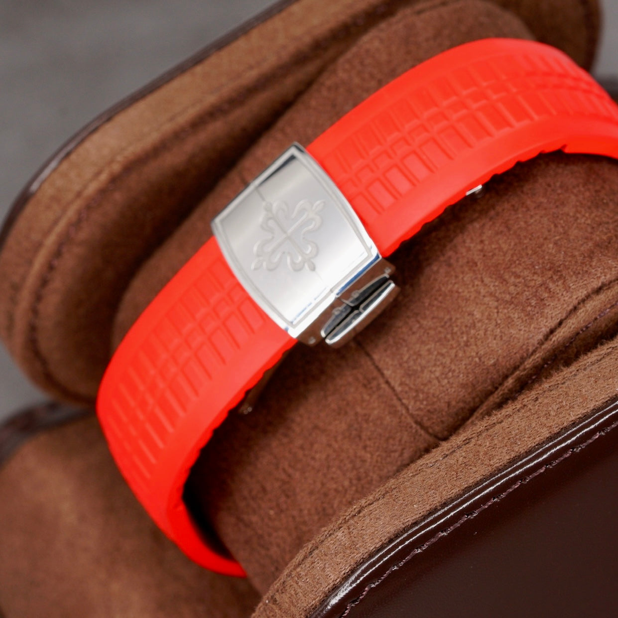 Patek Philippe Aquanaut 5167A-012 “SINGAPORE” Black Dial Red Accents Red Tropical Strap Limited Edition