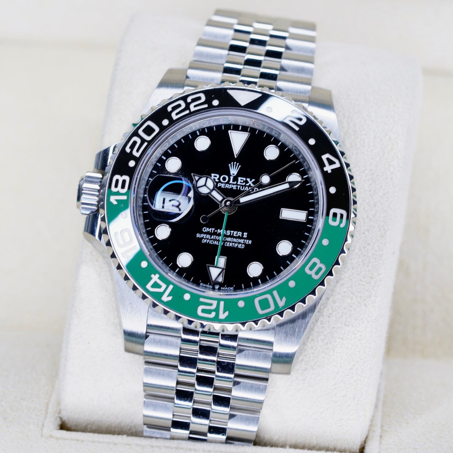 Rolex GMT-Master II 126720VTNR “SPRITE” Black Dial Green & Black Bezel Stainless Steel Jubilee 40mm 2024