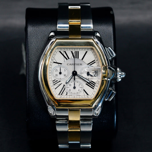 Cartier Roadster XL 2618 W62027Z1 Chronograph Two-Tone Gold & Steel