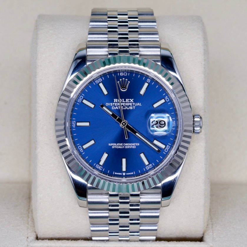 Rolex Datejust 126334 Blue Stick Dial Stainless Steel Jubilee 41mm