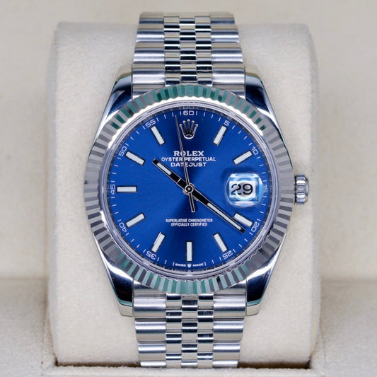 Rolex Datejust 126334 Blue Stick Dial Stainless Steel Jubilee 41mm