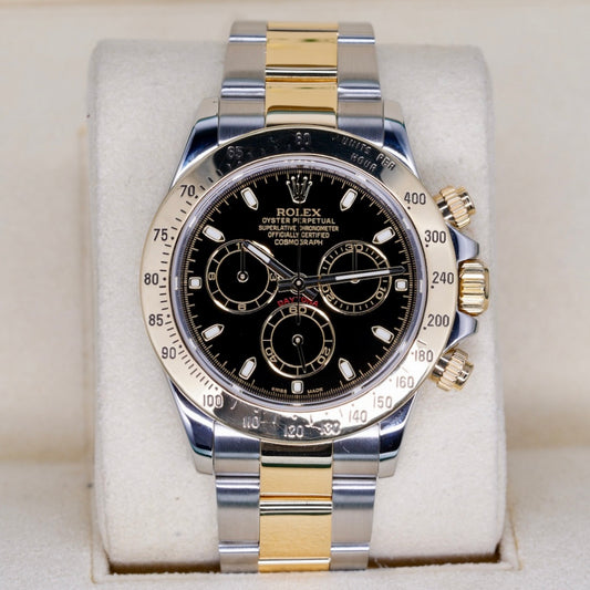 Rolex Daytona 116523 Black Dial Two-Tone Stainless Steel & Yellow Gold 40mm