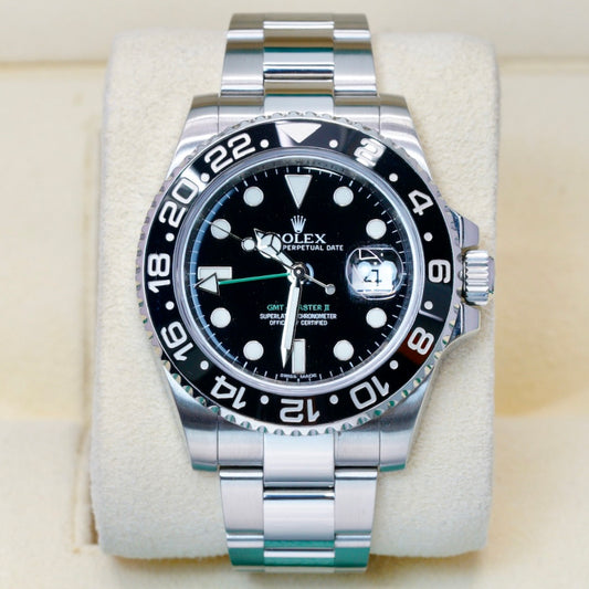 Rolex GMT-Master II 116710LN Black Dial Green Arrow Stainless Steel 40mm 2012