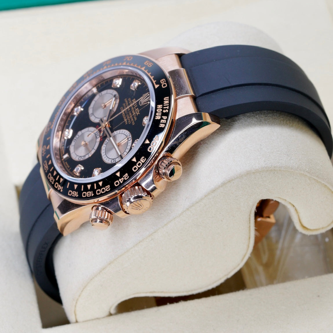Rolex Daytona 126515LN Black Diamond Dial Rose Gold Oysterflex Cosmograph 40mm 2025