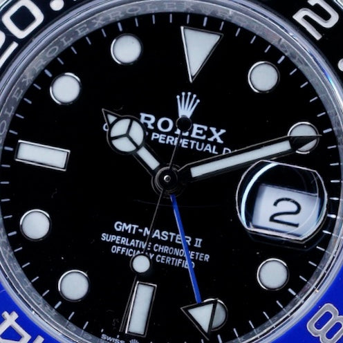 Rolex GMT-Master II 126710BLNR "BATGRIL" Black Dial Black & Blue Bezel Stainless Steel Jubilee 40mm