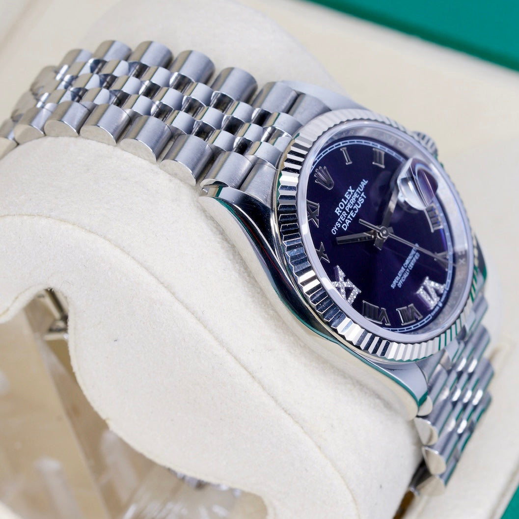 Rolex Datejust 126234 “PURPLE DIAMOND” Purple Diamond 6/9 Dial Stainless Steel Jubilee 36mm 2020