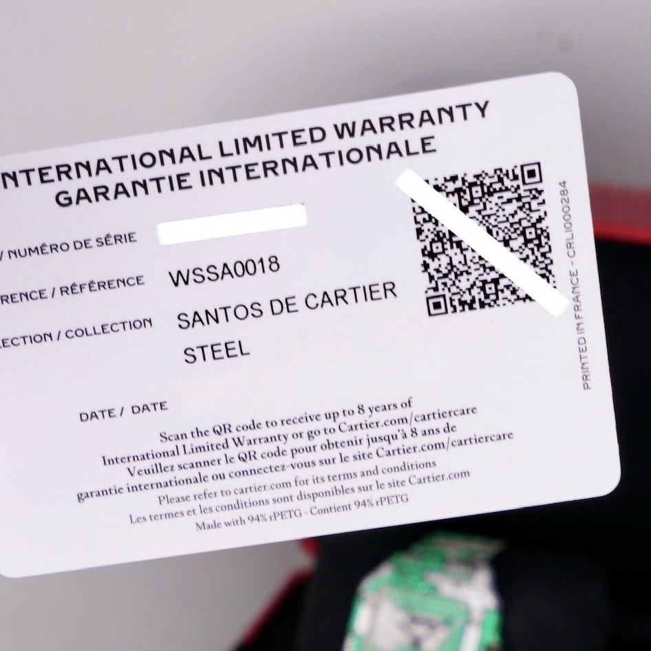 Cartier Santos NEW WSSA0018 “GREEN CAMO” AM Diamond Dial Stainless Steel AM Diamond Finishing