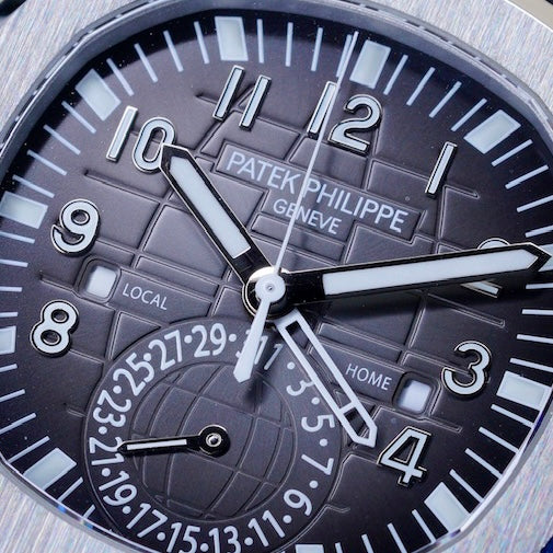 Patek Philippe Aquanaut 5164A-001 “AQUA TRAVEL” Black Dial Stainless Steel Travel Time 40.8mm 2021