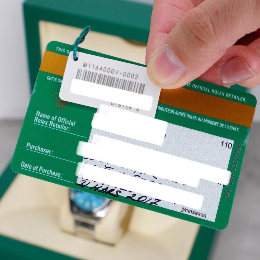 Rolex Milgauss 116400GV Blue Dial Green Crystal Stainless Steel 40mm 2017