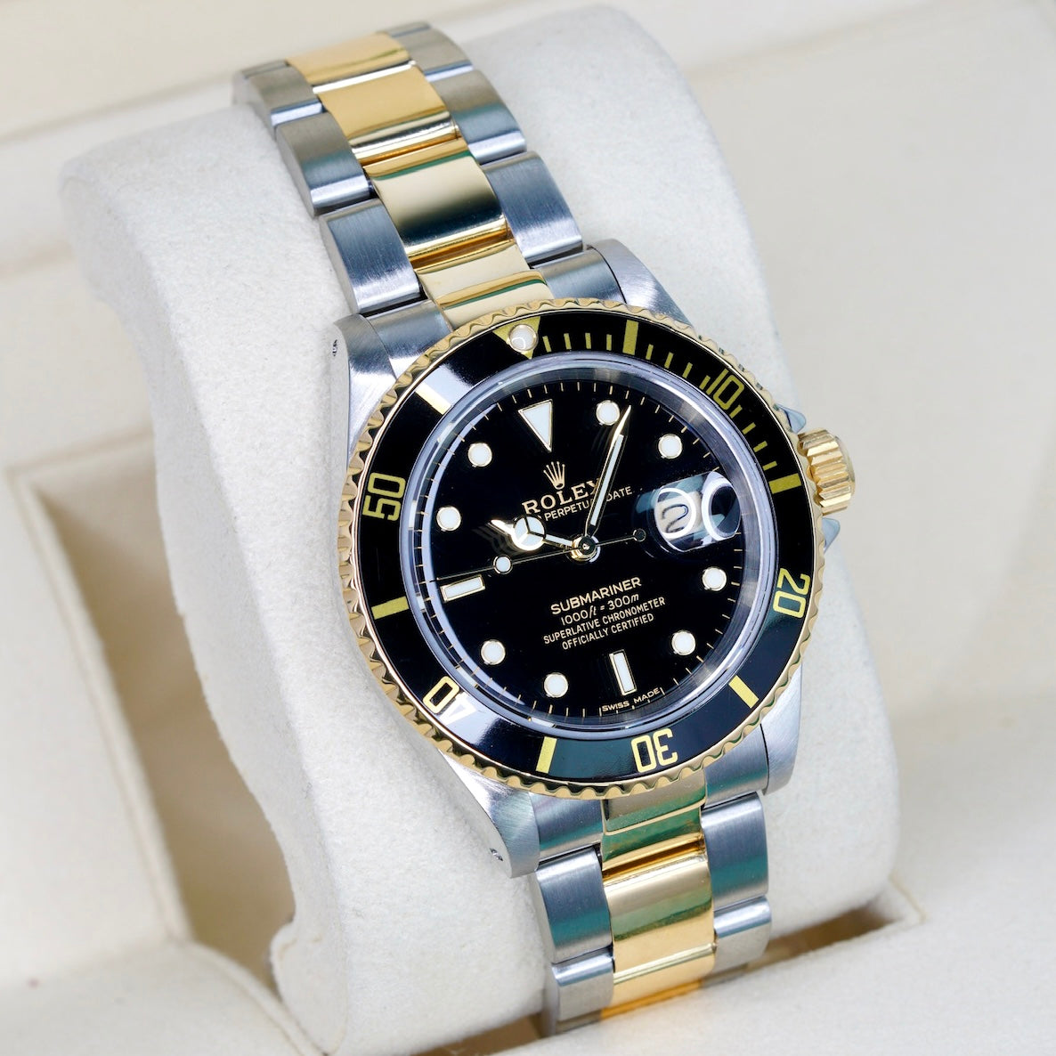 Rolex Submariner Date 16613LN Black Dial Two-Tone Yellow Gold & Steel 40mm