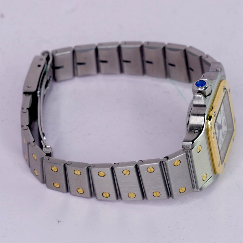 Cartier Santos 1170902 Two-Tone Yellow Gold & Steel White Dial Automatic 24mm