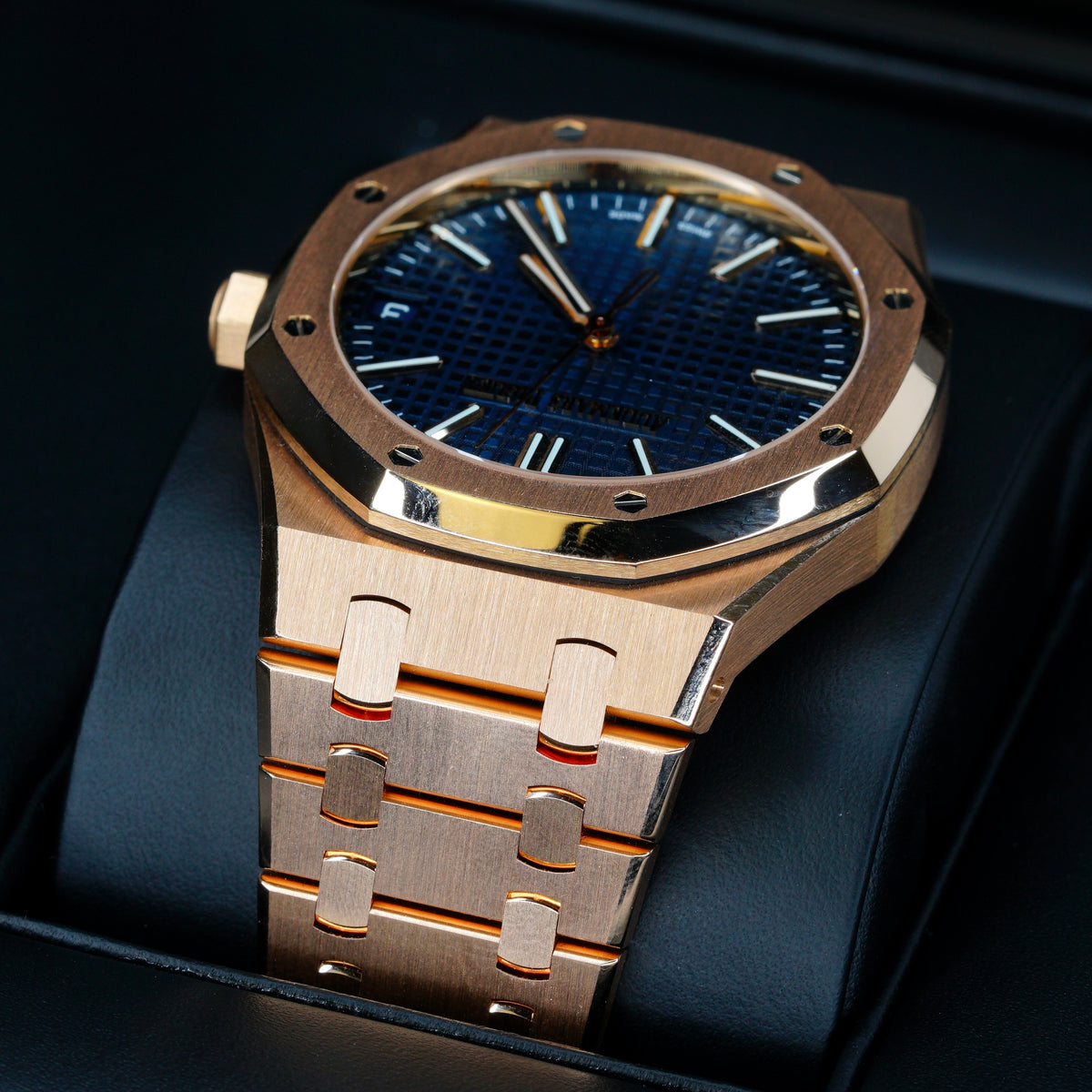 Audemars Piguet NEW Royal Oak 15510OR.OO.1320OR.03 “BLUE OAK” Blue Dial Rose Gold 41mm