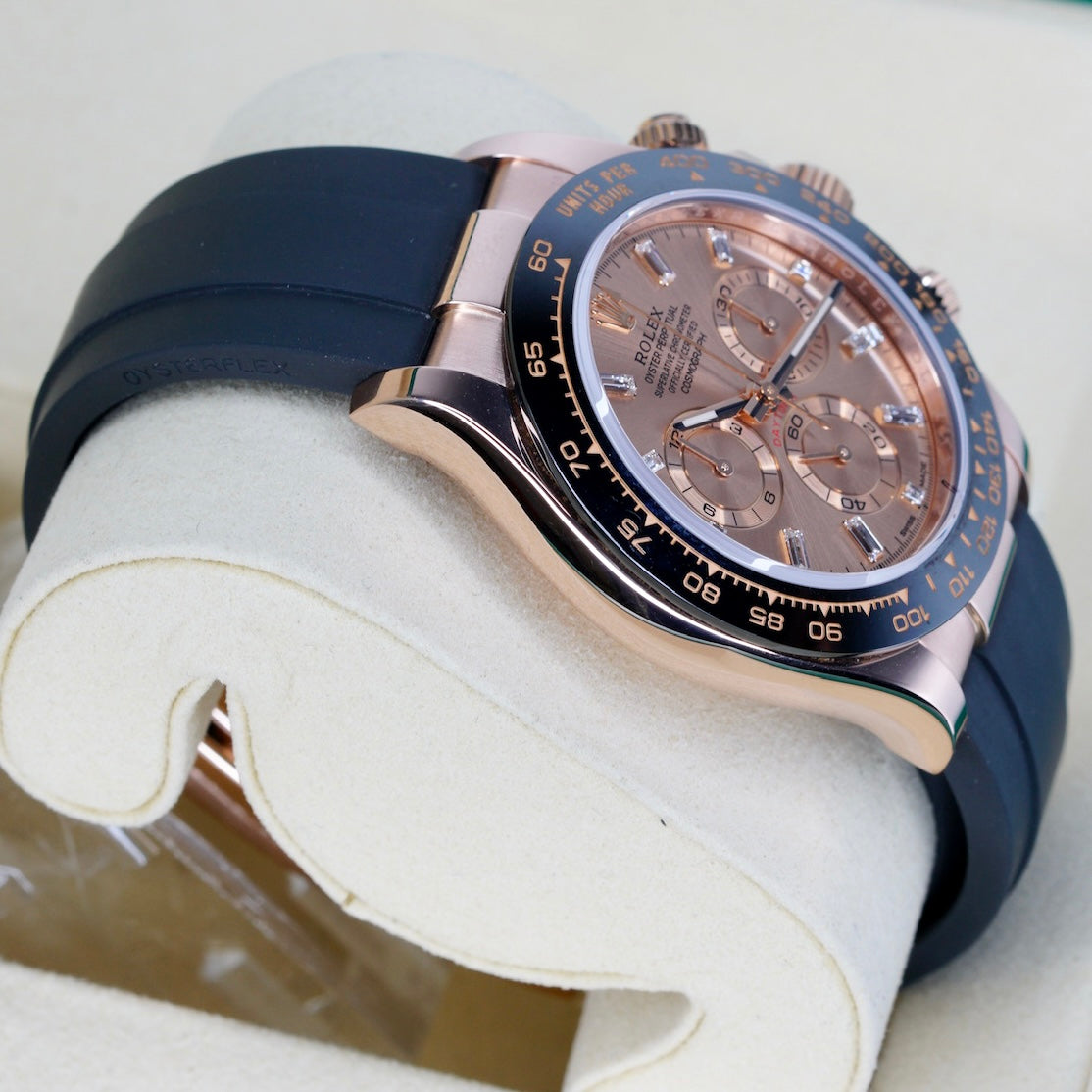 Rolex Daytona 116515LN “PINK BAGUETTES” Pink Baguettes Dial Rose Gold Oysterflex 40mm 2018