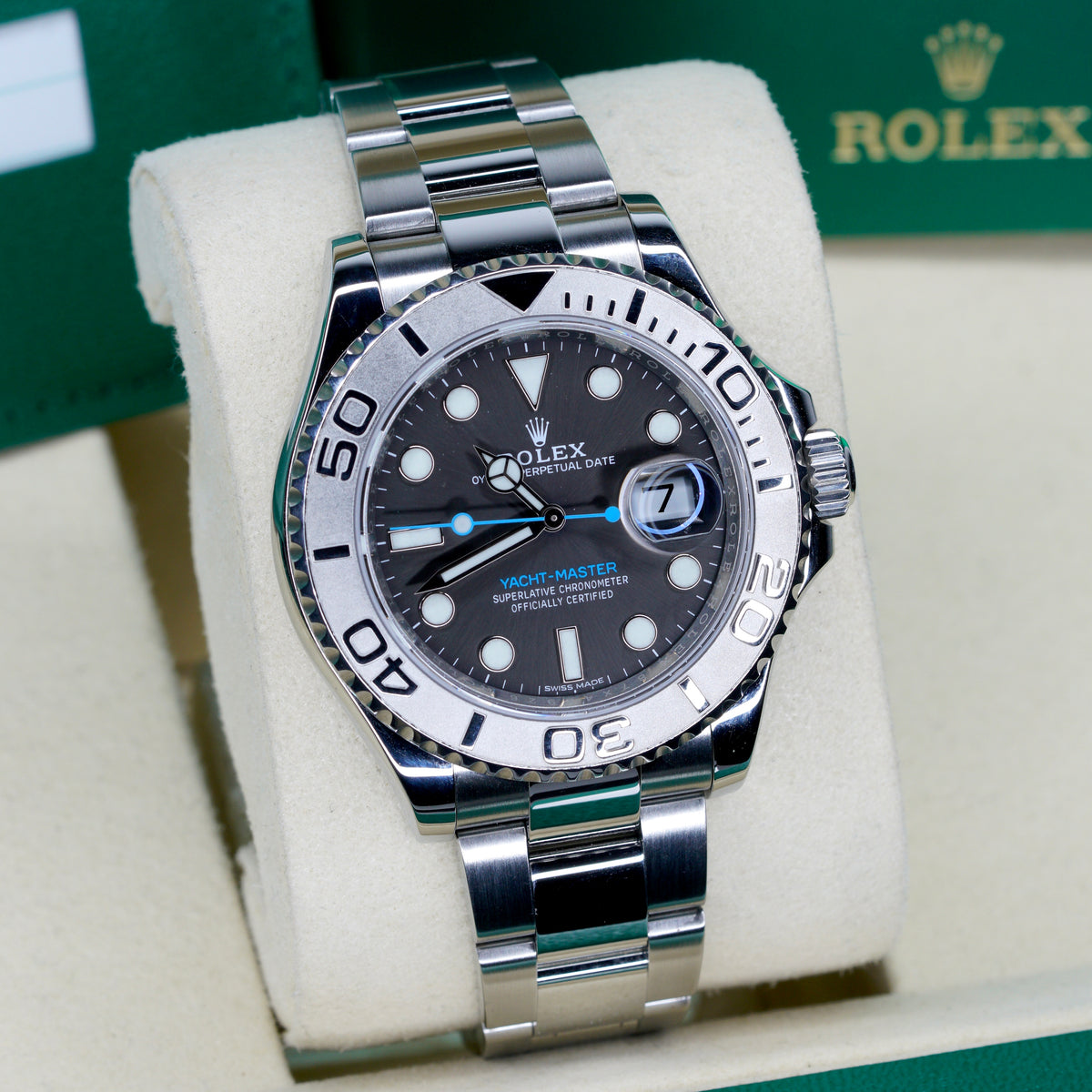 Rolex Yacht-Master 116622 Grey Dial Ice Blue Arrow Stainless Steel 40mm 2019