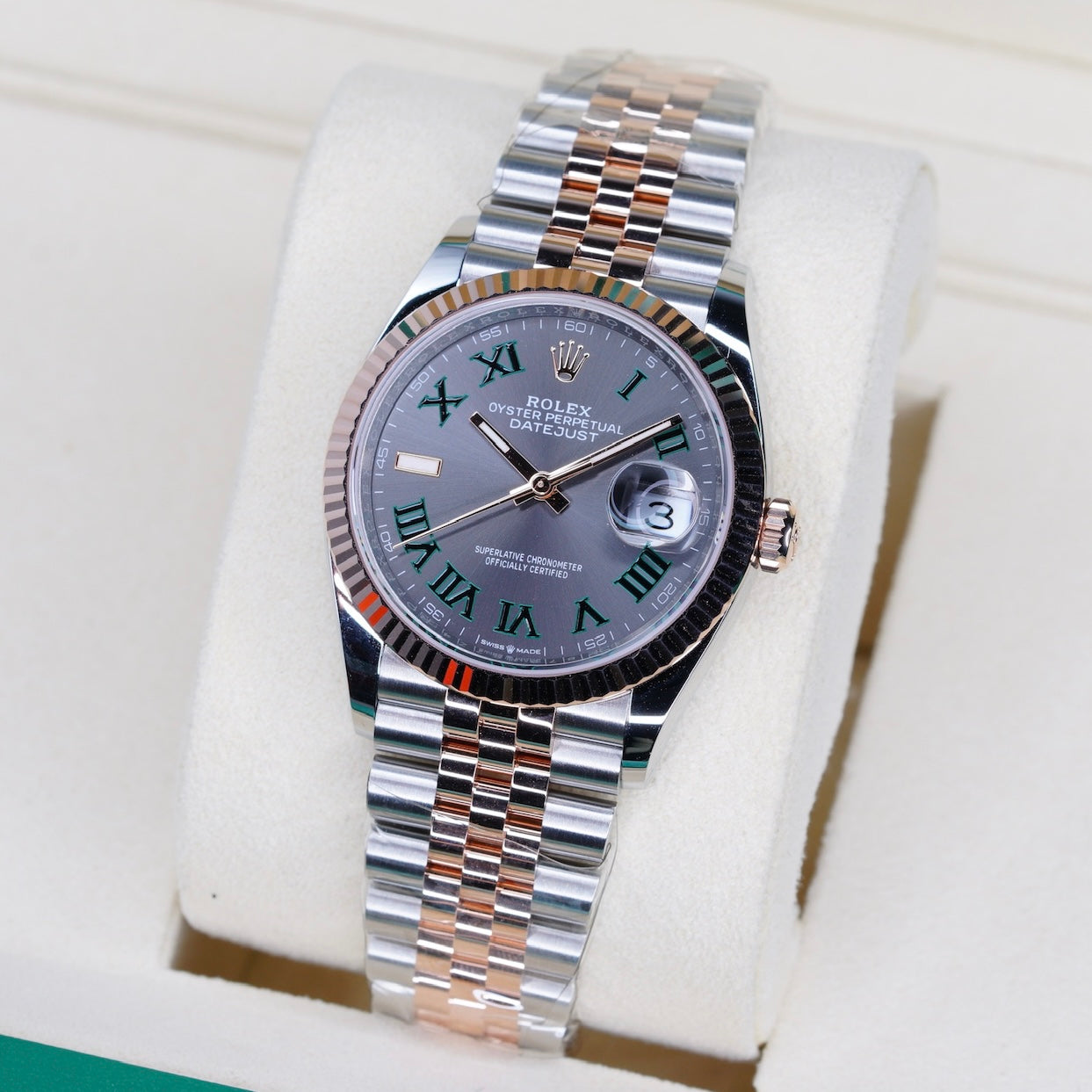 Rolex NEW 2026 Datejust 126231 “WIMBLEDON” Grey Roman Dial Two-Tone Stainless Steel & Rose Gold 36mm
