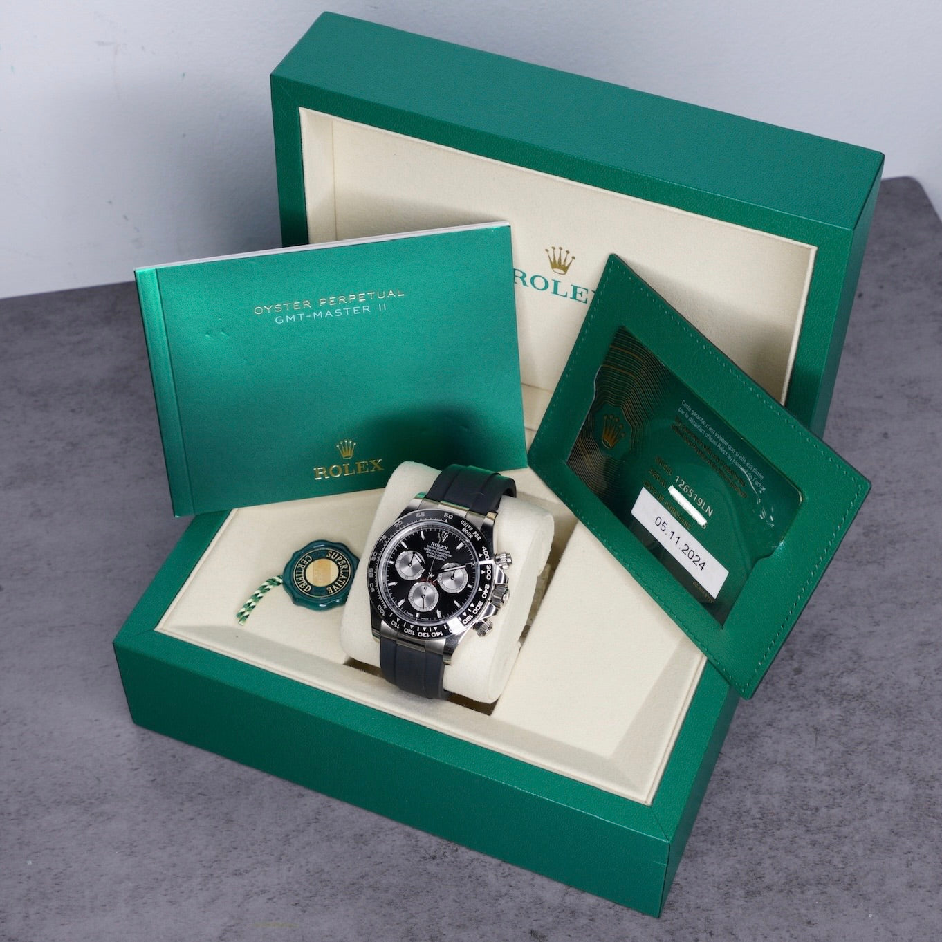 Rolex Daytona 126519LN “BABY LE MANS” Black Dial White Gold Oysterflex 40mm 2023
