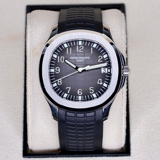 Patek Philippe Aquanaut 5167A-001 Black Dial Stainless Steel Tropical Strap 2021