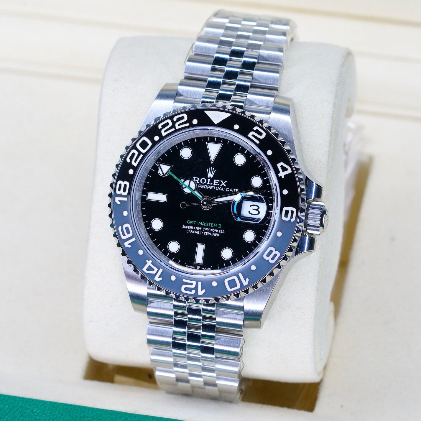 Rolex NEW 2026 GMT-Master II 126710GRNR “BRUCE WAYNE” Black Dial Grey & Black Bezel Stainless Steel Jubilee 40mm