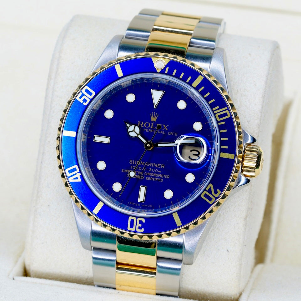 Rolex Submariner Date 16613 “BLUESY” Blue Dial Yellow Gold & Steel 40mm