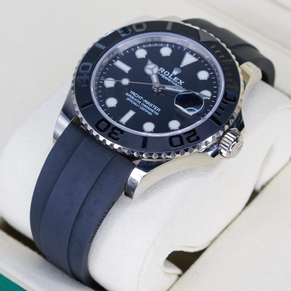 Rolex Yacht-Master 226659 Black Dial White Gold Oysterflex 42mm