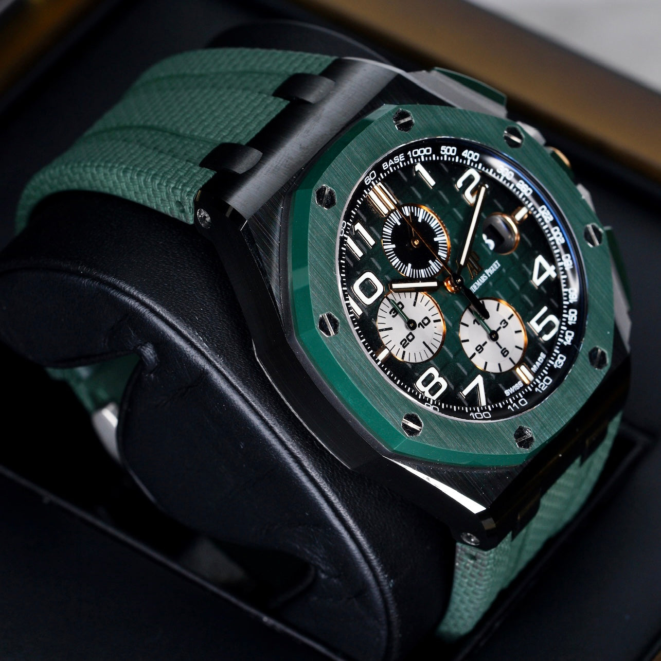 Audemars Piguet Royal Oak Offshore 26405CE.OO.A056CA.01 “TACTICAL GREEN” Smoked Green Dial Ceramic Selfwinding Chronograph 44mm