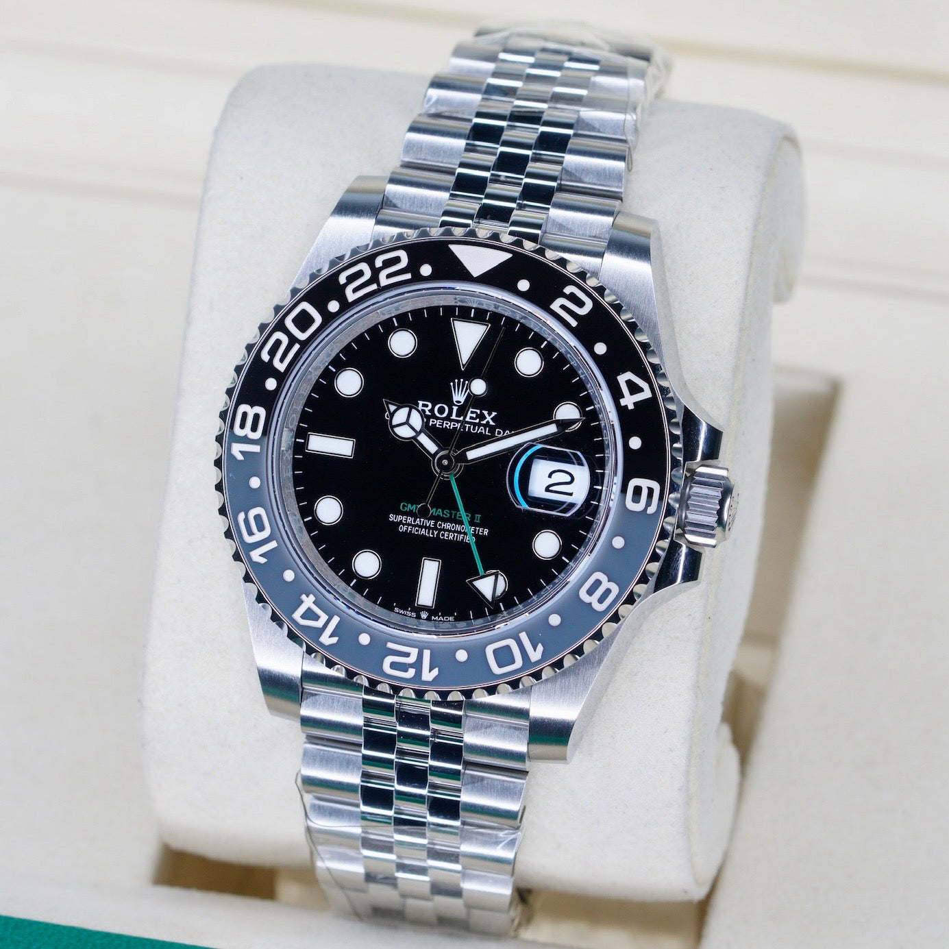 Rolex NEW 2026 GMT-Master II “BRUCE WAYNE” Black Dial Grey & Black Bezel Stainless Steel Jubilee 40mm
