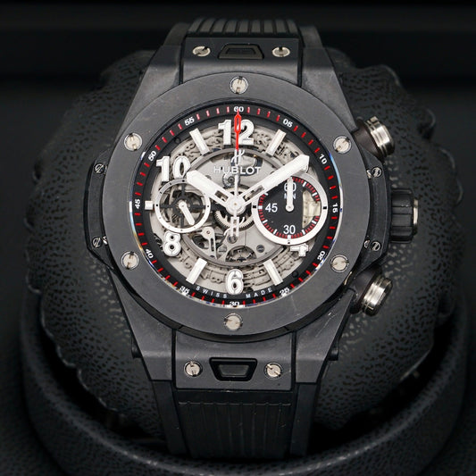 Hublot Big Bang Unico 411.CI.1170.RX Skeleton Dial Ceramic Case Rubber Strap 45mm