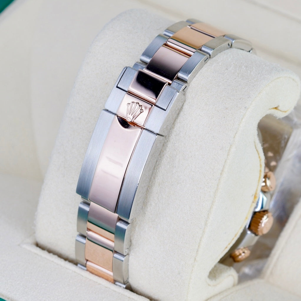 Rolex Yacht-Master II 116681 White Dial Blue Hands Two-Tone Rose Gold & Steel 44mm