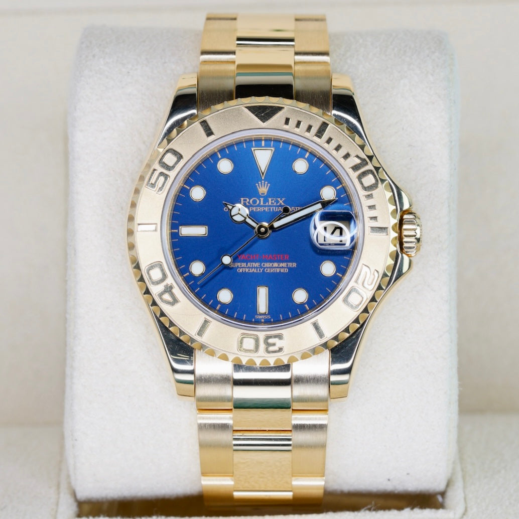 Rolex Yacht-Master 168628 Blue Dial Yellow Gold 35mm