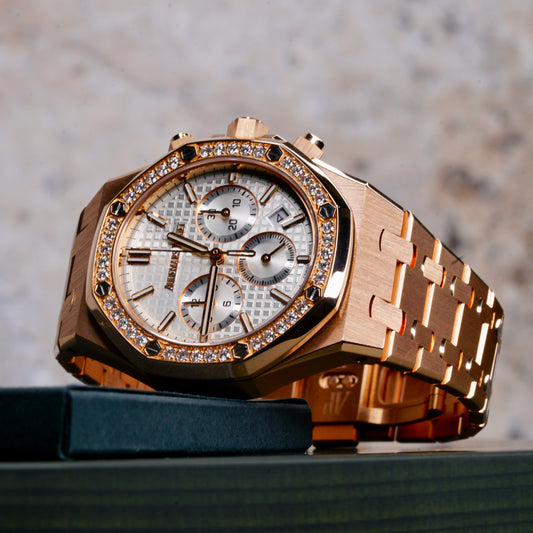Audemars Piguet Royal Oak 26715OR.ZZ.1356OR.01 “LAMINE YAMAL” Rose Gold Diamond Bezel 37mm